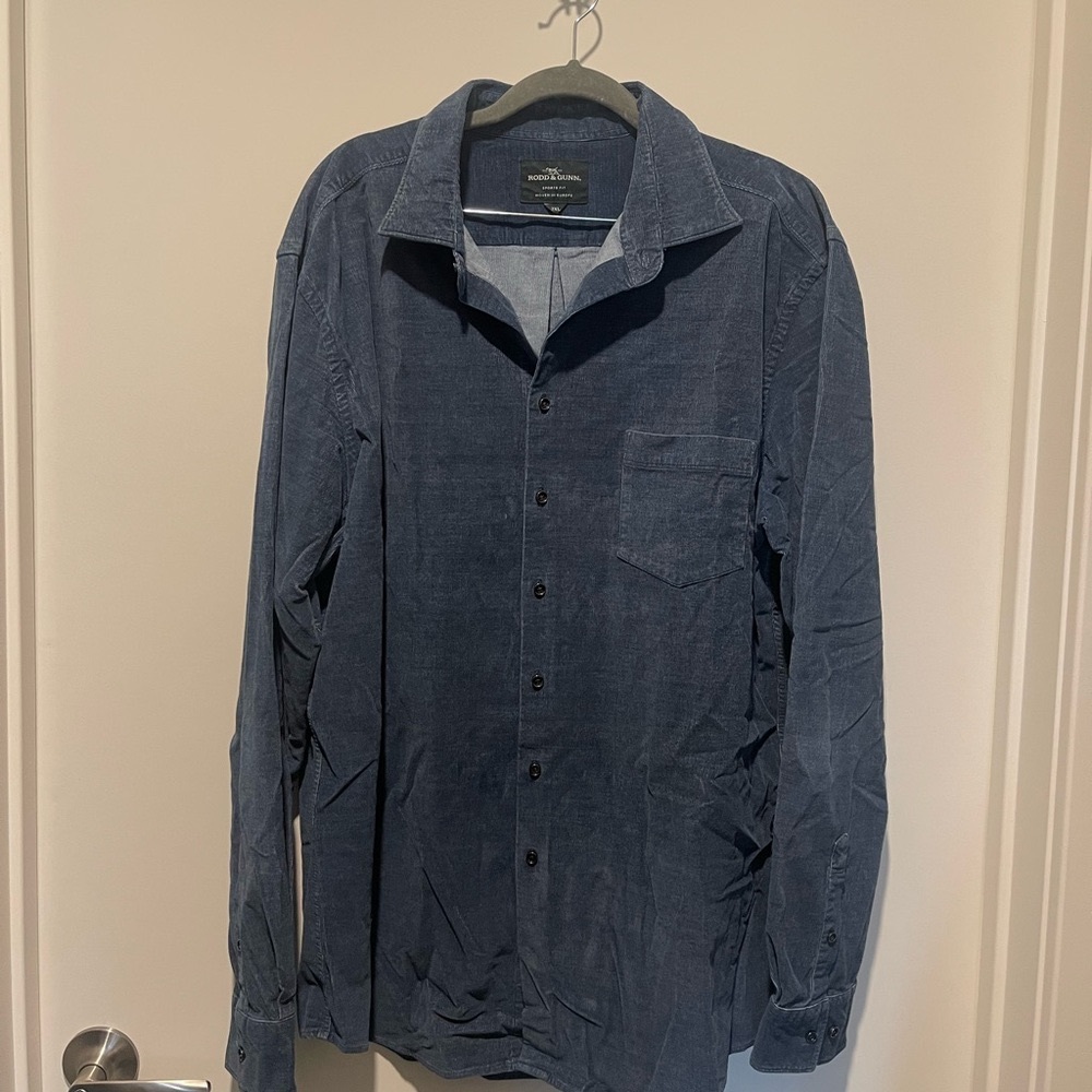2xl lightly used corduroy long sleeve men’s shirt